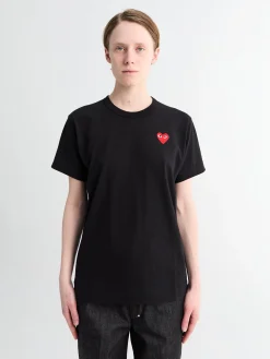Red Heart T-Shirt i Sort