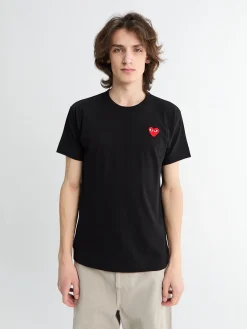 Red Heart T-Shirt i Sort