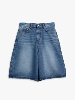 Relaxed Bermuda Denim Shorts i Classic Blue