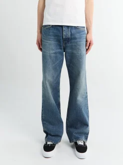 Relaxed Boot Jeans i Mørkeblå Vintage