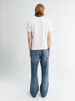 Relaxed Boot Jeans i Mørkeblå Vintage
