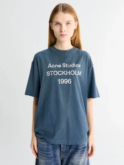 Relaxed Fit Logo T-Shirt i Deep Blue