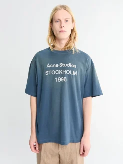 Relaxed Fit Logo T-Shirt i Deep Blue