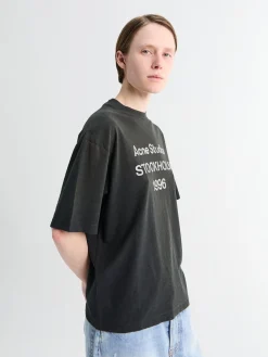 Relaxed Fit Logo T-shirt i Faded Black