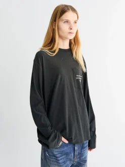 Relaxed Fit Logo T-Shirt i Faded Black