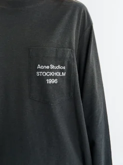 Relaxed Fit Logo T-Shirt i Faded Black