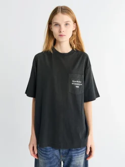 Relaxed Fit Logo T-Shirt i Faded Black
