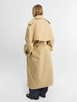 Riva Cotton Trench Coat i Camel