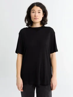Rond Jersey kortærmet T-shirt i Sort