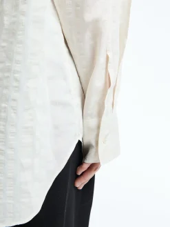 Rouen Oversized Classic Skjorte i Chalk