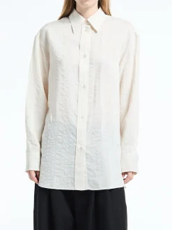 Rouen Oversized Classic Skjorte i Chalk