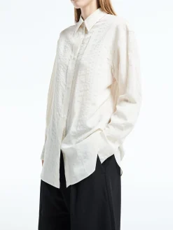 Rouen Oversized Classic Skjorte i Chalk