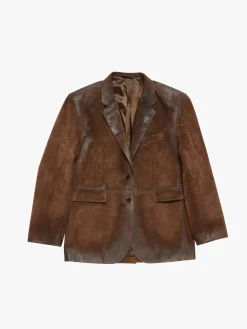 Ruskind Suitjakke i Cognac Brun