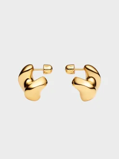 Saddle Ørering Lille i Guld