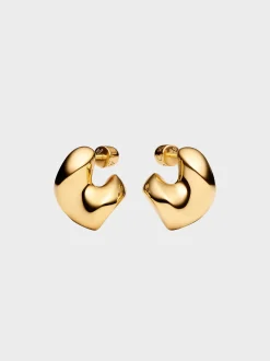 Saddle Ørering Lille i Guld