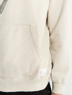 Savage Swear Hoodie Longsleeved i Oatmeal