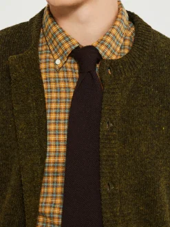 Shetland Cardigan i Pine Shadow