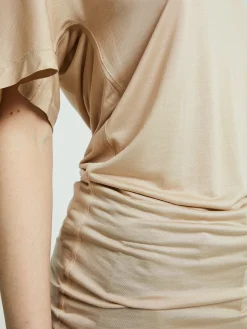 Short Sleeve Foulard Top i Blush
