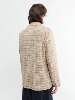 Silke Hør Nep Tern Jakke i Elfenben Beige Tern