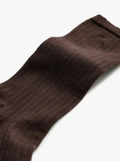 Silk Rib Sokker I Valnød