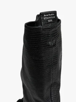 Slouch Saddle Boots i Sort