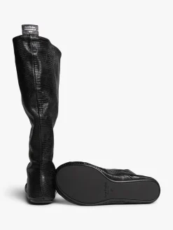 Slouch Saddle Boots i Sort