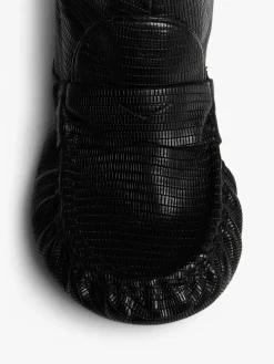 Slouch Saddle Boots i Sort
