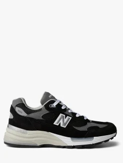 992 Sneakers i Sort, Grå og Sølv Metallic