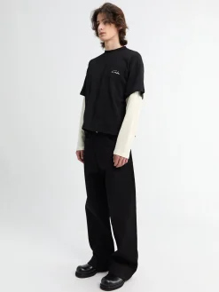 Sorte Raw Selvedge Jeans i Sort