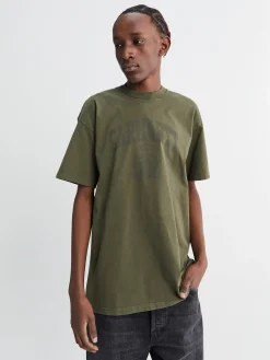 S/S Faded Pond Corps T-Shirt i Cypress Heavy Stone Wash