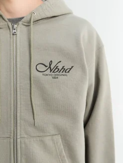 Staple Sweat Zip Hoodie LS i Khaki
