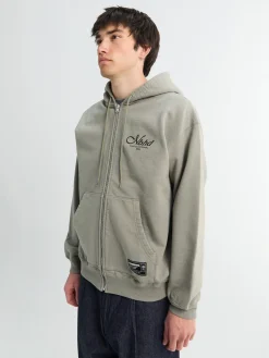 Staple Sweat Zip Hoodie LS i Khaki