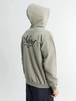 Staple Sweat Zip Hoodie LS i Khaki