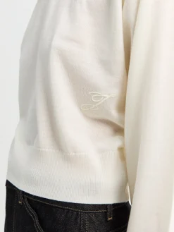 Sweater i Råhvid