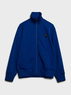 Sweatshirt med sort emblem i navy