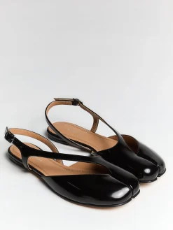 Tabi Flat Slingback i Sort