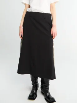 Tab Skirt i Mat Sort