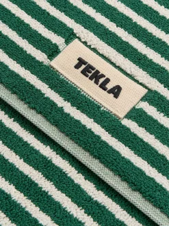 Terry Bademåtte i Teal Green Stripes
