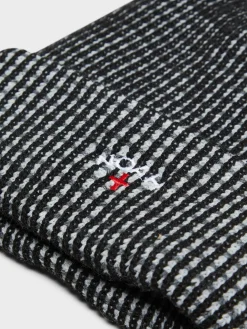 Tri-Color Beanie i Sort og Grå