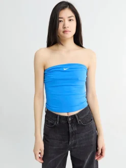 Tube Top i Foto Blå