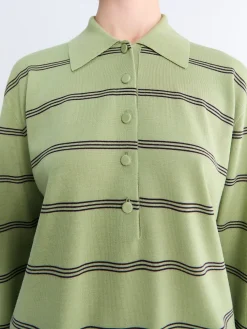 Tuno Stripe sweater i Oliven