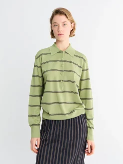 Tuno Stripe sweater i Oliven