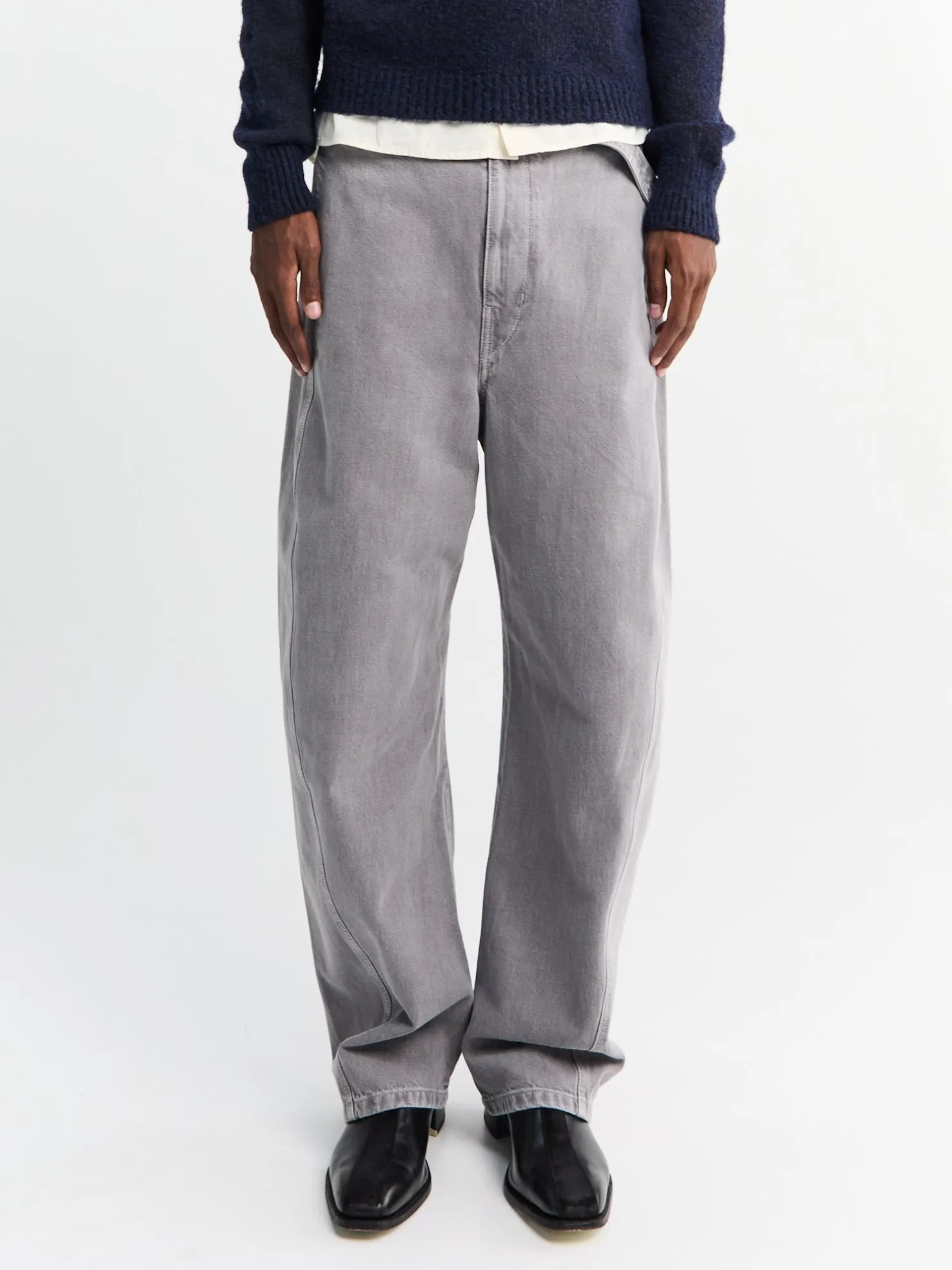 Twisted Belted Bukser i Heather