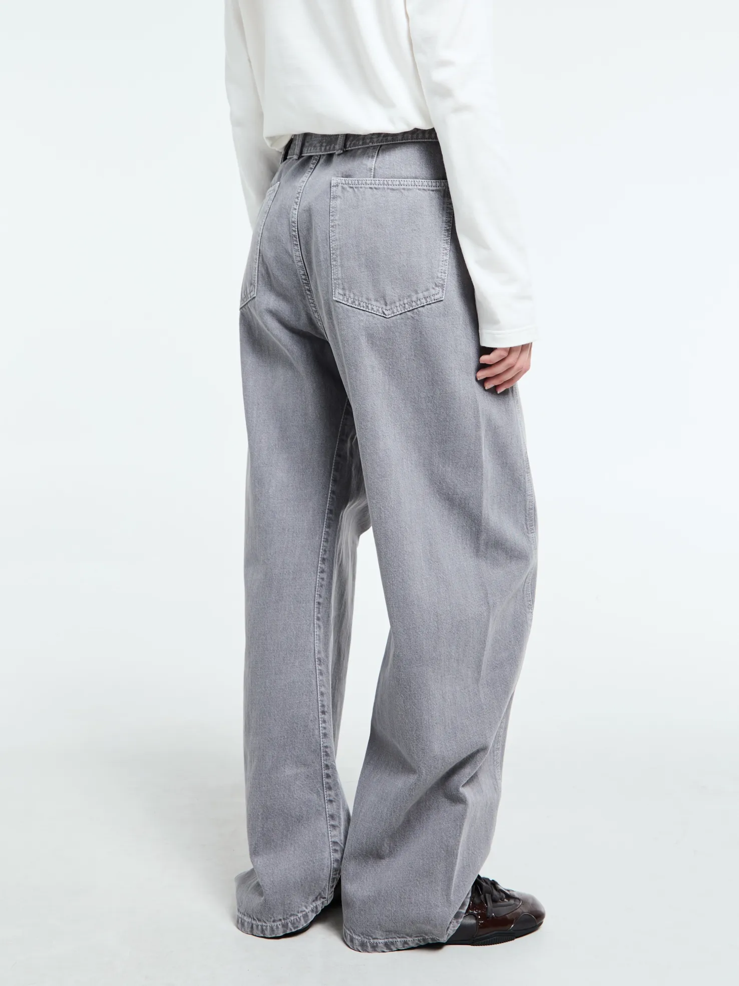 Twisted Belted Bukser i Heather