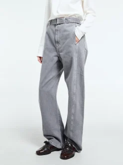 Twisted Belted Bukser i Heather