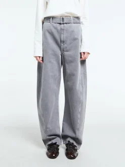 Twisted Belted Bukser i Heather