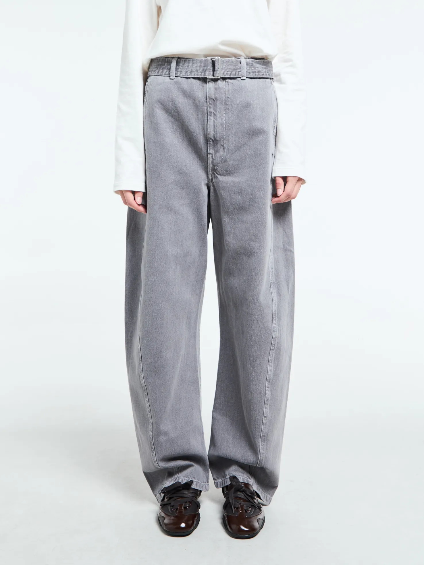 Twisted Belted Bukser i Heather