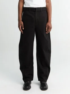 Twisted Belted Bukser i Sort