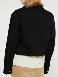 Two Pocket Cropped Jakke i Sort