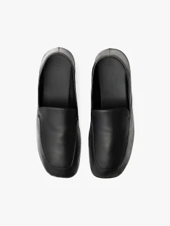 Udendørs læder Slippers i Sort